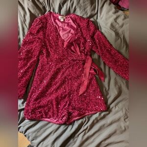 shorts onesie sequence pink suit medium Taylor Swift dress up costume